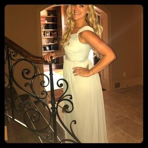 Dessy one shoulder long evening gown